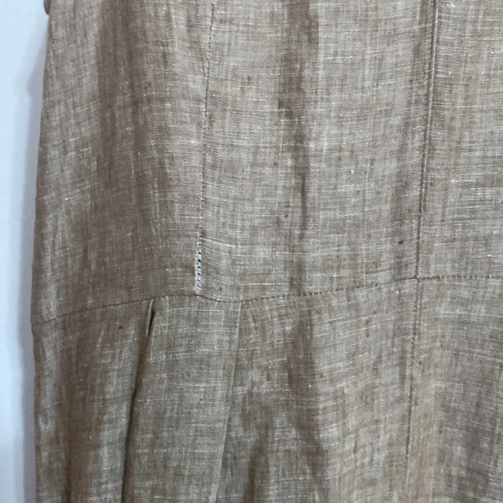Tan linen dress - Picture 4 of 4